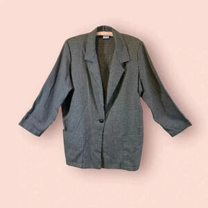Vintage lightweight gingham blazer
